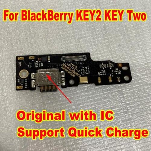 Original Full IC USB Quick Charging Port Board Mic Flex Cable Connector For BlackBerry KEY2 KEY Two Key 2 Charger Microphone