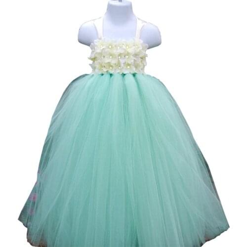 Mint Green Mix Turquoise 3 Color Flower Girl Dress For Baby Girl Wedding Birthday Party Tutu Summer Tutu Dress