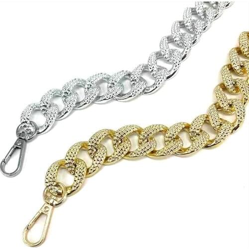 Silver Gold 38cm Bag Strap Handbag Handles DIY Purse Strap Replacement Handbag Straps Bag Chain Bag Accessories Handles For Bag