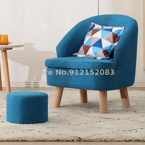 Nordic single sofa adult chair simple modern leisure lazy fabric living room balcony bedroom small sofa chair