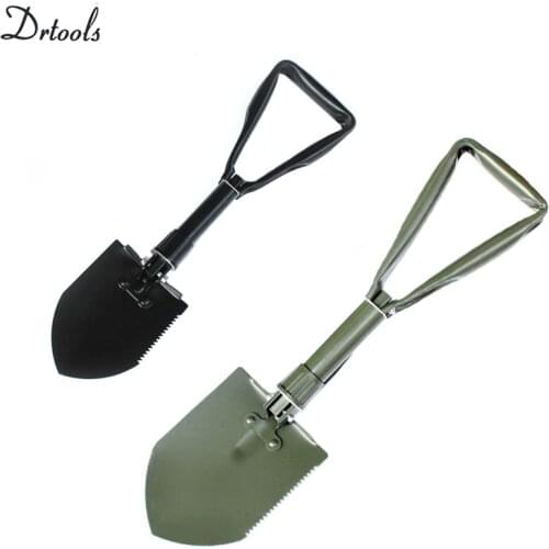 Folding Shovel Military Portable Multifunction Stainless Steel Survival Spade Trowel Camping Outdoor Cleaning Tool 2 Kinds