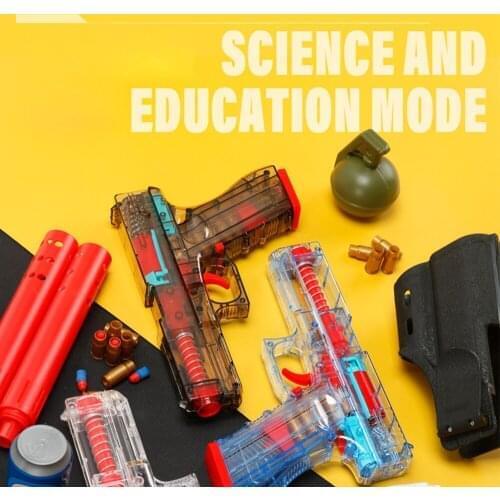 Shell-Throwing Soft Bullet Gun Can Fire Bullet For Children Indoor And Outdoor Combat Shooting Boy Manual Load Pistol Weapon Toy