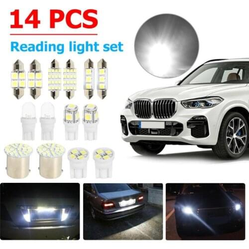 For 14 Unids/set light LED inside car kit for T10 36mm LED read Dom