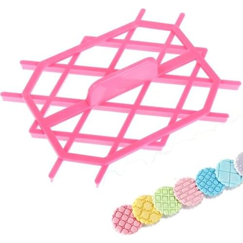 Cake Fondant Embossing Mould Grid Shaped Fondant Embosser Cookie Cutter Diamond Shaped Biscuit Mold CupCake Decorating Tool