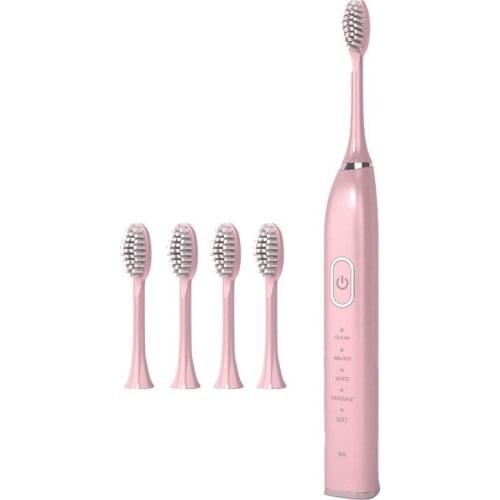 Ultrasonic Electric Toothbrush USB Rechargeable 5 Modes Toothbrush Waterproof Whitening Teeth Brush