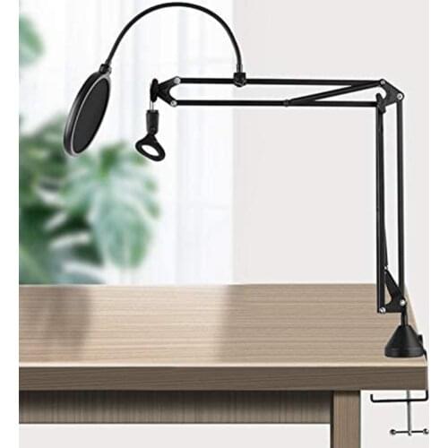 Universal Table Mount Clamp Heavy-Duty Cantilever Bracket Clamp for Microphone Suspension Boom Scissor Arm Stand Holder N0PB