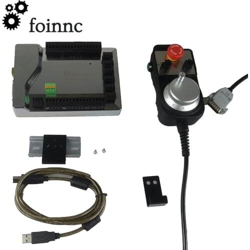 High Quality Mach3 USB 24V CNC 3/4/5 Axis Stepper/servo Motor controller card ZK Motion CNC Controller + 4 axis MPG Handwheel