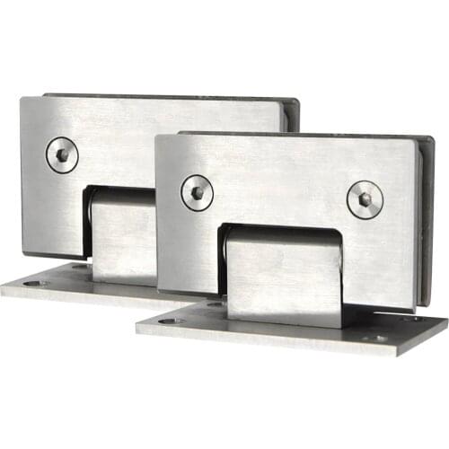 2Pcs Chrome Clip Stainless Steel Door Clamp Durable 90 Degree Glass Clip Door Fittings Door Clamp Bracket Frameless Shower #05