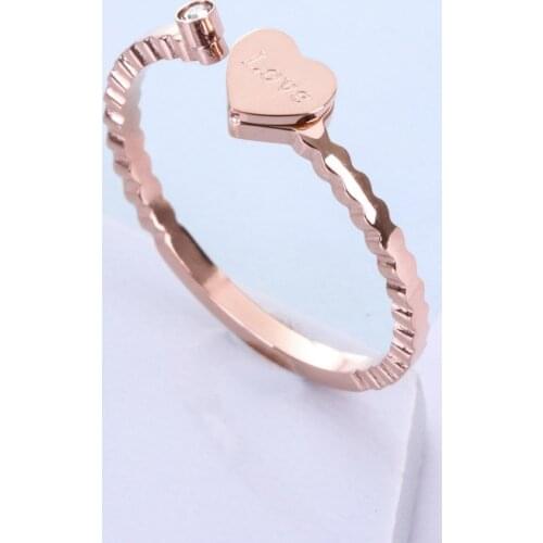 For Women Love-heart Titanium Steel Ring High Quatity Hot Selling Rings Jewelry