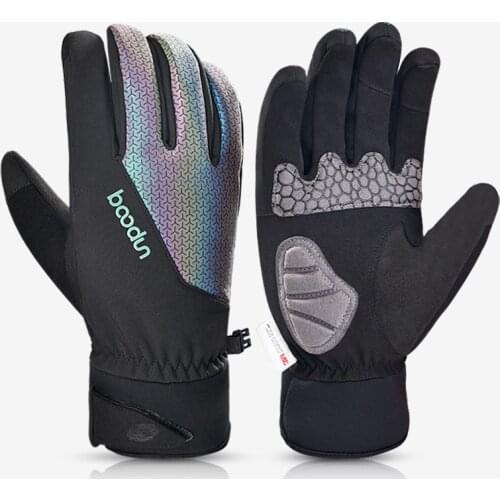 Winter Waterproof And Warmth Bicycle Riding Cycling Gloves For Men Women Shock Absorption Touch Screen Full Finger