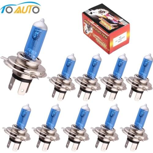 10pcs 24V H1 H3 H4 H7 100W Halogen Super Bright White Fog Lights Halogen Bulb High Power Car Headlights Auto Lamp