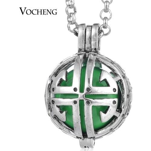 10pcs/lot Vocheng Ball Harmony Necklace Pendant Copper Metal with Stainless Steel Chain Vintage Style VA-322*10