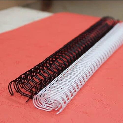 100PCS/BOX Size 3:1 Pitch 34-hole 6.4-11.1mm Iron Ring Wires Binding Machine Binding Wire Calendar Binding Iron Double Coil Ring