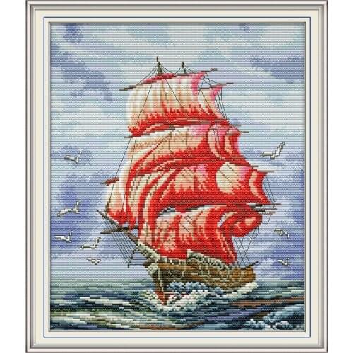 Everything Is Going Smoothly 14 Chinese Cross Stitch Kits Ecological Cotton Printed 14 11CT DIY Gift Wedding Decoration For Home