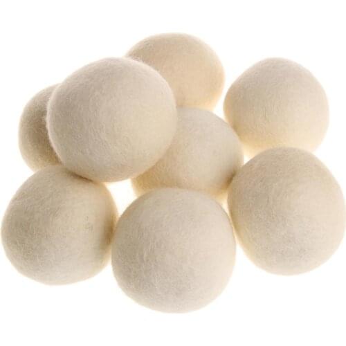 1 x 7cm Wool Dryer Balls Drying Fabric Softer Luandry Home Washing White