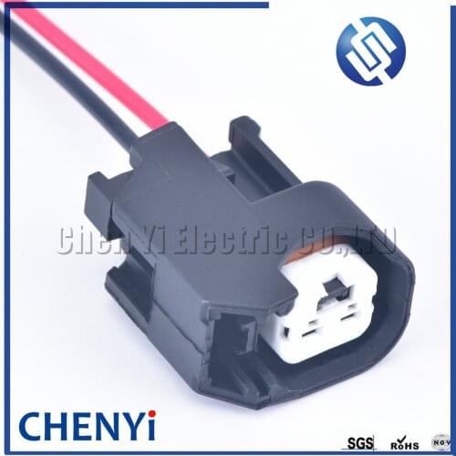 2 Pin EV6 Female USCAR Auto Fuel Line Quick Injector Connector Wiring Plug For Delphi 15419715 15423278 15423276 with 15cm wires