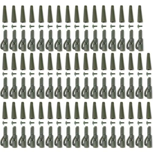 50set/pack Fishing Carp Terminal Tackle Safety Lead Clips with Pins Tail Rubber Tubes Carp Fish Tackle Tools Fishing Accessories