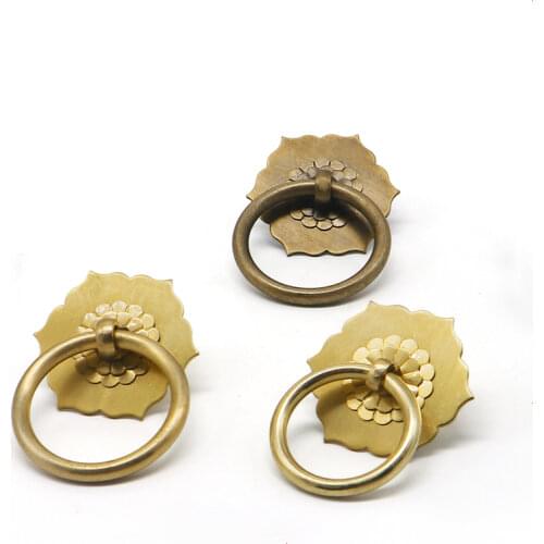 Antique Bronze Brass Drawer cabinet Knobs and handles Back Plate Drop Ring Pulls Dresser Kitchen Cabinet Door Handles Cupboard
