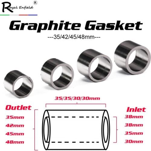 Free Shipping Exhaust Pipe Graphite Gasket to Muffler Silencer Gasket Connector Motorcycle Dirt Pit Bike Accessories