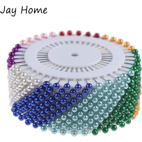 40Pcs Multicolor Sewing Pins 38mm Plastic Pearl Head Needle Pins Quilting Straight Pins for Dressmaking DIY Sewing Craft Tools