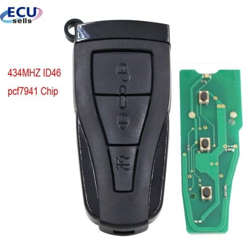 3 Buttons Remote Smart Car Key For MG Morris Garages MG6 MG550 Roewe 550 E550 434MHZ With ID46 PCF7941 Chip