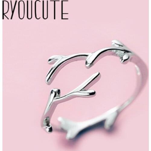 Korean Open Adjustable Branch Finger Rings for Women Wedding Ring Jewelry Valentines Day GIFT
