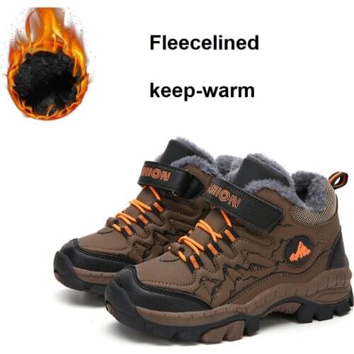 Aitonoble 2020 Autumn Winter New Sport Shoes Teenager Sneakers Children Outdoor Mountaineering Shoes Waterproof Antislip Shoes