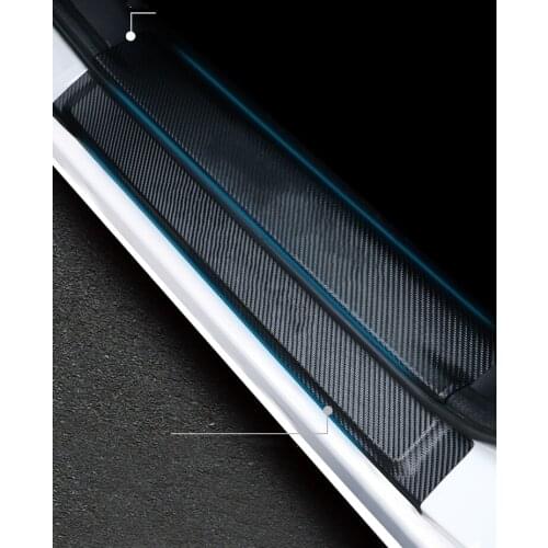 Lsrtw2017 Fiber Leather Car Sill Sticker Threshold Mat for Toyota Land Cruiser 2018-2020 Lc200 Accessories Auto Protector