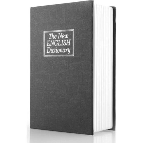 Metal Dictionary money box cash storage box with safe key dictionary diversion hollow book money tray cash box forJewelry