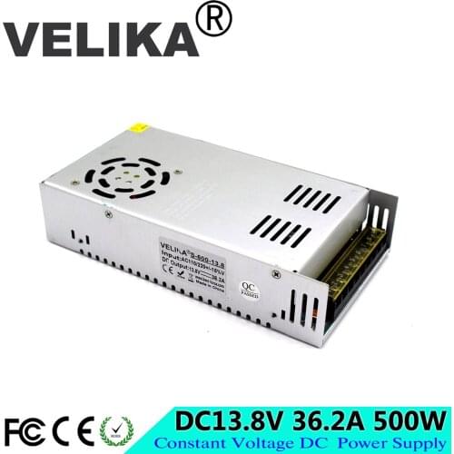 Small Volume Single Output 500W 36.2A 13.8V DC Power Supply Switching AC 110 220V Input to DC13.8V SMPS For Led Strip Lamp Light