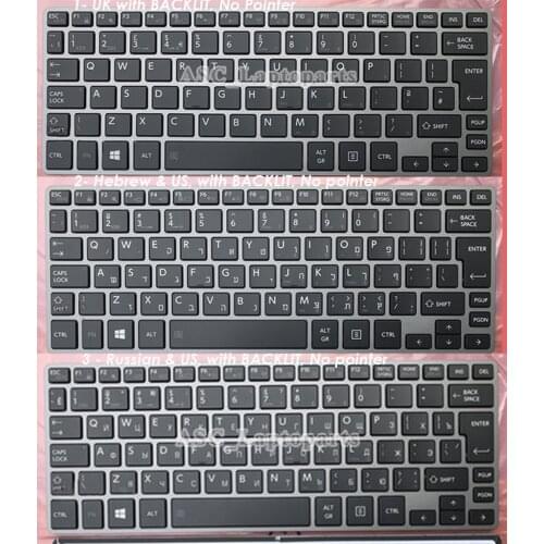 New Czech Slovakian Keyboard for Toshiba Portege Z30-A Z30-C Z30T-B Z30-B1320 R30-B Silver Frame Black, with BACKLIT