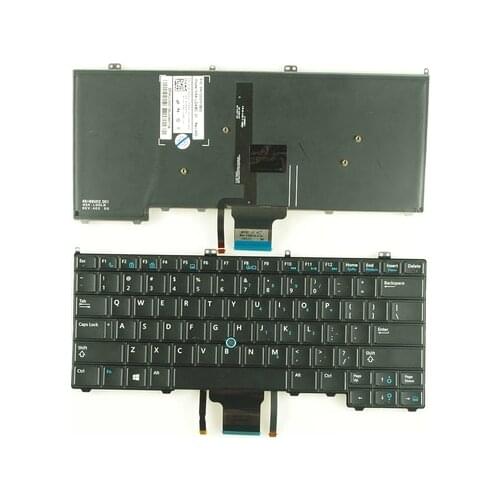 SSEA New US Keyboard with Point and backlit for DELL Latitude E7440 E7240