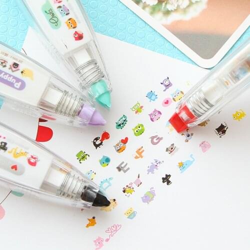 New Lace deco correction tape Cute animal tapes for letter book DIY corretivo escolar fita stationery School supplies 6562