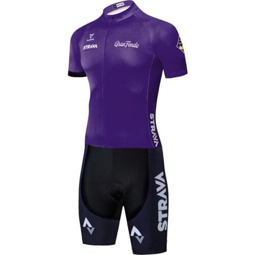New Strava team Profession cycling suit Triathlon Bike cycling Skinsuits one piece Jumpsuit Kits 20D tenue cycliste homme