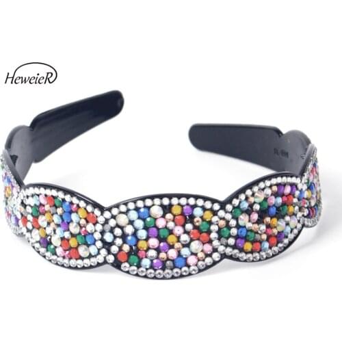Girls Lady Women Colorful Teeth Hairbands Hair Hoop Headband Rhinestones Crystal Stones Headwear Hairpiece Accessories