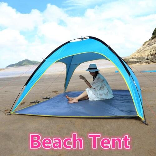 Beach Tent 210*210*130cm Sun Shade Fishing Shelter Portable Tents Quick Open Summer Anti UV Family Tent Simple Built NOT Auto