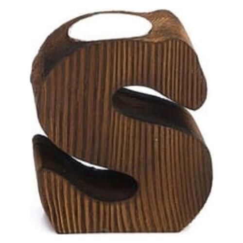 Two Spoon S Letter candle Holder, Decorative Wooden candle Holder candle and candlestick свеча и подсвечник vela y candelero