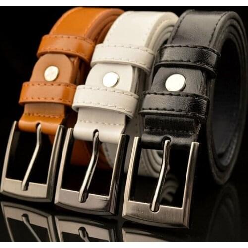 New style High quality Children Leather Belts Luxury design Childrens Belt Boys Girls metal Pin Buckle Pants Belts Waistband