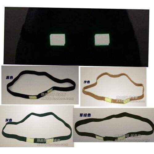 DIY Tactical Helmet Fluorescent Belt Cats Eye Lanyard Cats Eye with Helmet Elastic Luminous Strip Belt