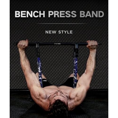 INNSTAR Bench Press Push Up gym equipment Resistance Band Removable Chest Builder Expander Home Workouts Fitness Travel rod