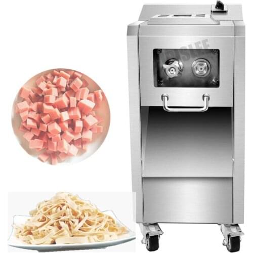 Vertical Meat Cutter Pork Beef Dicer Split into Slicer Green Pepper Ding Chili Shred Making Machine