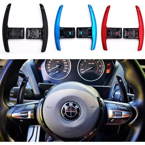1 pair Car Steering Wheel Paddle Shift Extended For BMW F20 F22 F31 F34 F35 F30 F32 F10 F18 F11 F07 F12 F02 F15 F16 F25 aluminum