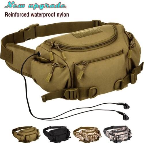 Waterproof Multifunction Tactical Waist Bag Military Camouflage Dual-use bag Outdoor Riding Climbing Hiking Messenger nylon Pack