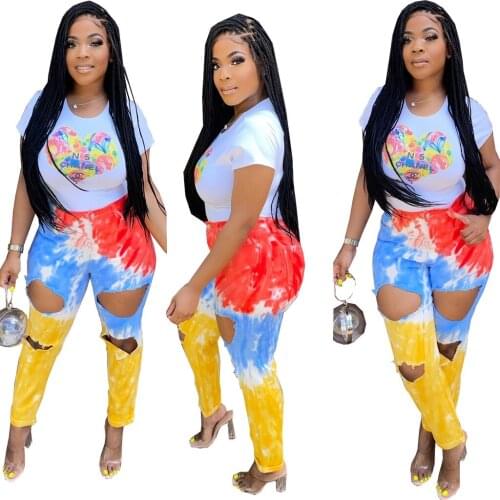 2021 New Arrival Fashion Design Women Jeans Hollow Out Full Length Pencil Pants