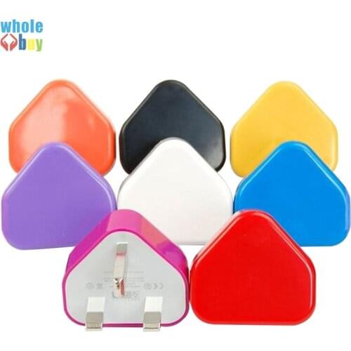 300pcs 10 Different Colors UK Plug USB Charger AC Wall charger usb Power Adapter Charger for iPhone3/3GS/4/4S/5