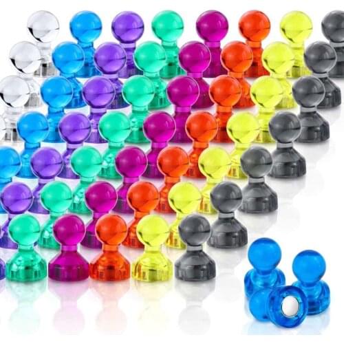 40 Pack 8 Colors Push Pin Magnets Refrigerator Magnets, Colorful and Practical Perfect for Whiteboard, Office, Map