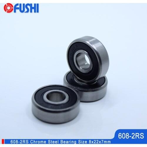 608-2RS Bearing 8x22x7 mm 10PCS Miniature 3D Printer Parts Accessories Wheel Skateboard 608 RS Ball Bearings 608 2RS