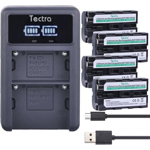 2600mAh NP-F550 NP-F570 NPF550 Camera Battery&Dual USB Charger for Sony NP-F330 NP-F530 NP-F570 NP-F730 NP-F750 CCD-RV100