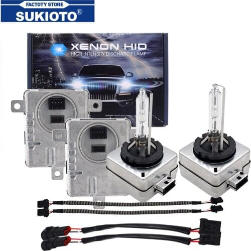 SUKIOTO 55W D3S 6000K HID Xenon Headlight Kit Error Free Canbus Ballast 55W D1S 5000K 4300K 8000K Auto Headlamp Bulb For Audi