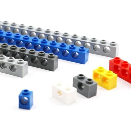 10 Pieces Technical Building Blocks Hole Bricks 11 Models MOC Science and Education Class Aid Children DIY Blocks With Holes